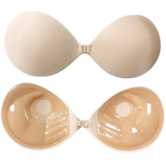 Skin Push-Up – Unsichtbarer Silikon Push-Up BH, trägerlos & selbstklebend